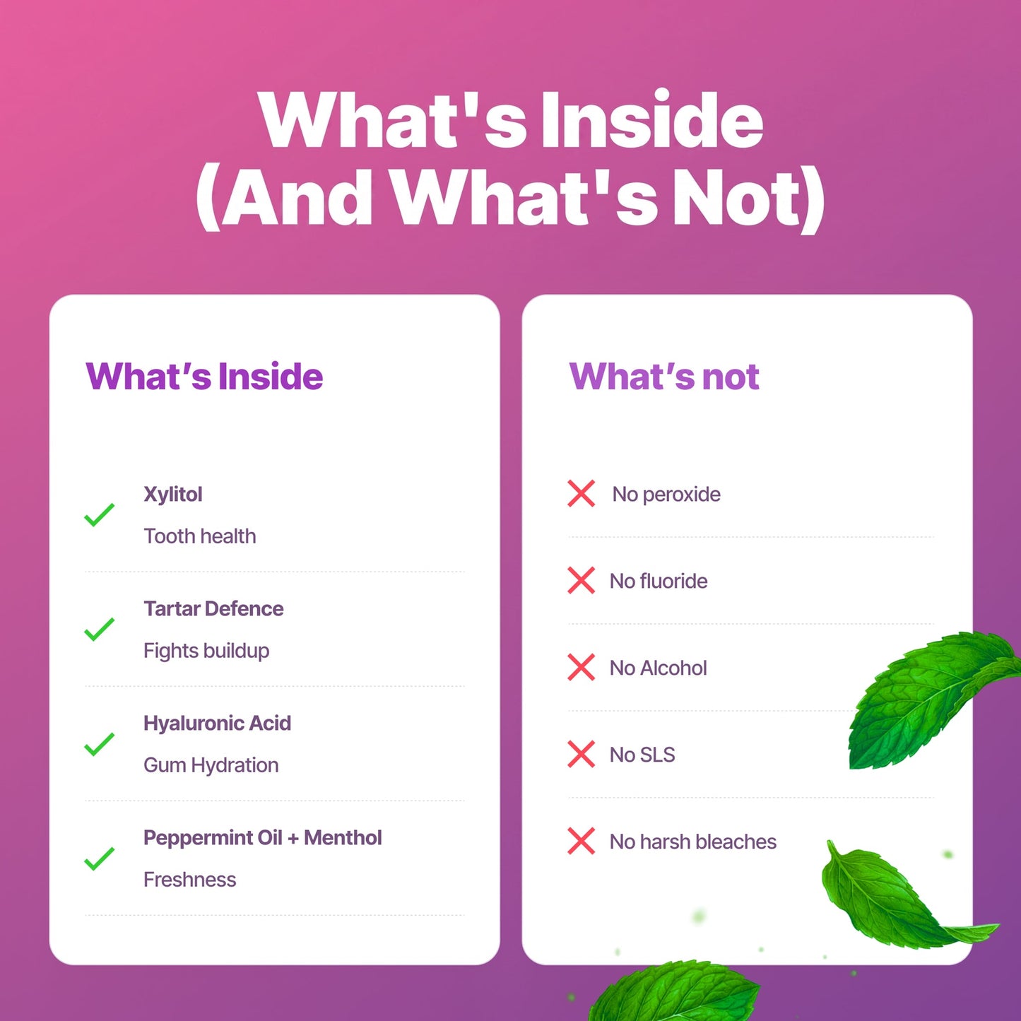 Purple Color Correcting Mouthwash Packets | Instant Teeth Whitening & Enamel Safe