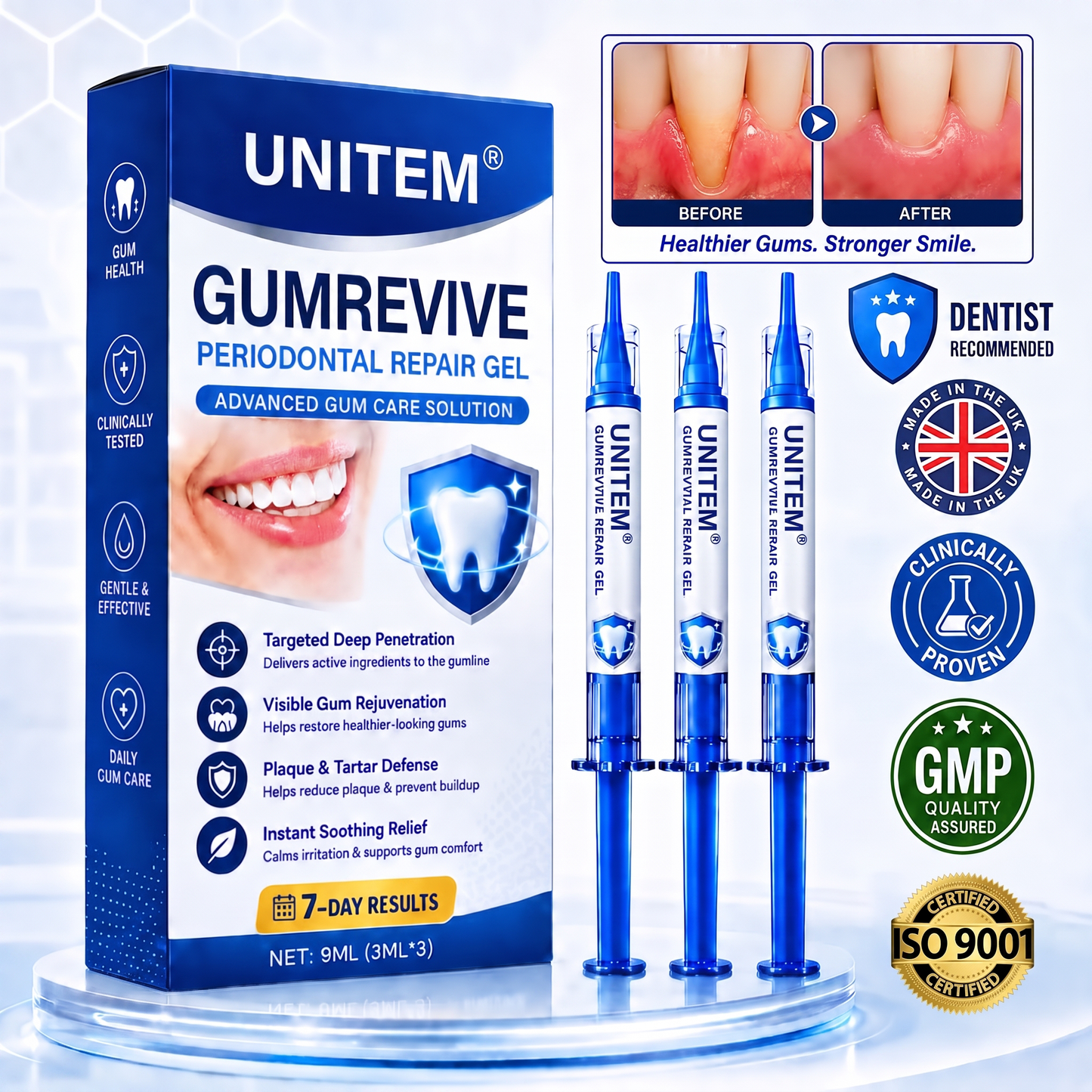 🦷UNITEM® GumRevive Periodontal Repair Gel (for bleeding gums, receding gums, and loose teeth) ✨