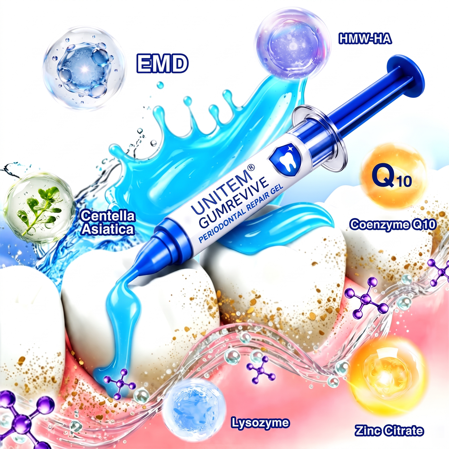 🦷UNITEM® GumRevive Periodontal Repair Gel (for bleeding gums, receding gums, and loose teeth) ✨