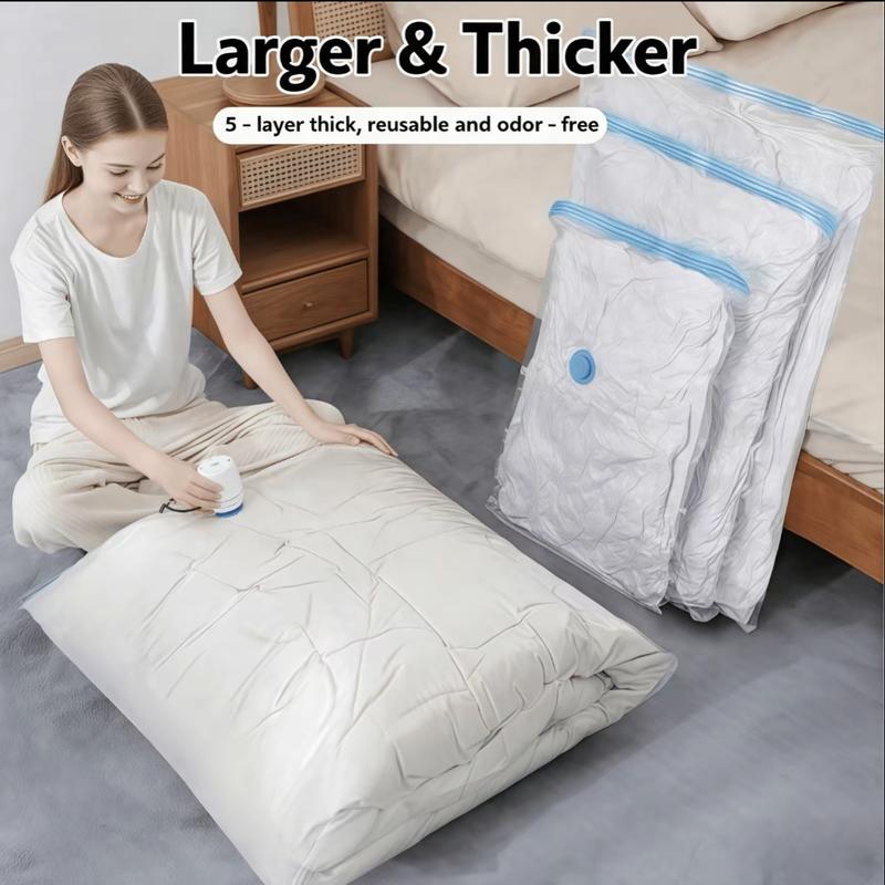 Larger and thicker 5-layer vacuum bags that are reusable and odor free