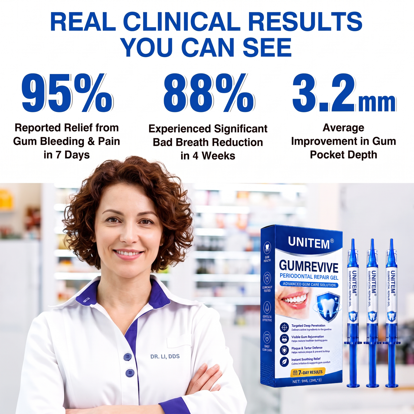 🦷UNITEM® GumRevive Periodontal Repair Gel (for bleeding gums, receding gums, and loose teeth) ✨
