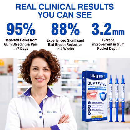 🦷UNITEM® GumRevive Periodontal Repair Gel (for bleeding gums, receding gums, and loose teeth) ✨