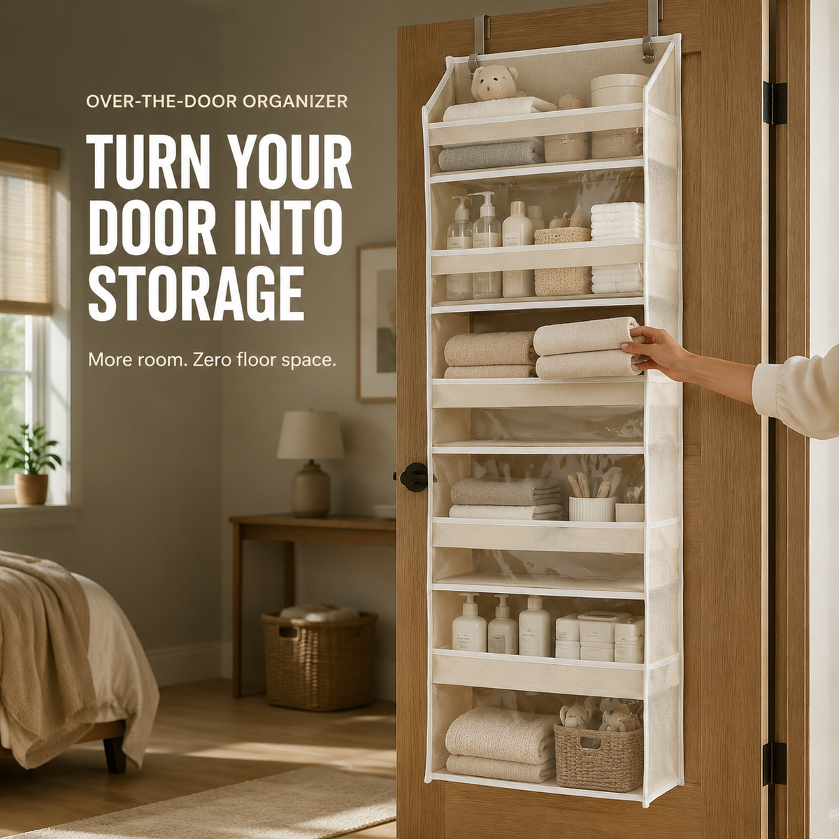 🔥 TODAY’S SPECIAL OFFER | UNITEM® Over the Door Organizer with Pockets for Bedroom, Bathroom, Nursery & Closet Storage