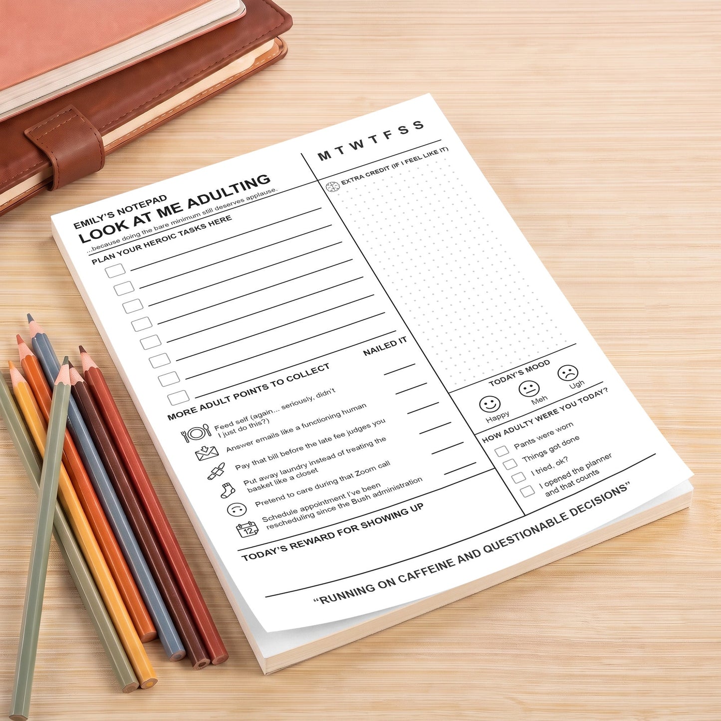 Funny Note For Coworkers, Self Gifts, Christmas Bulk Gifts - Personalized Notepad