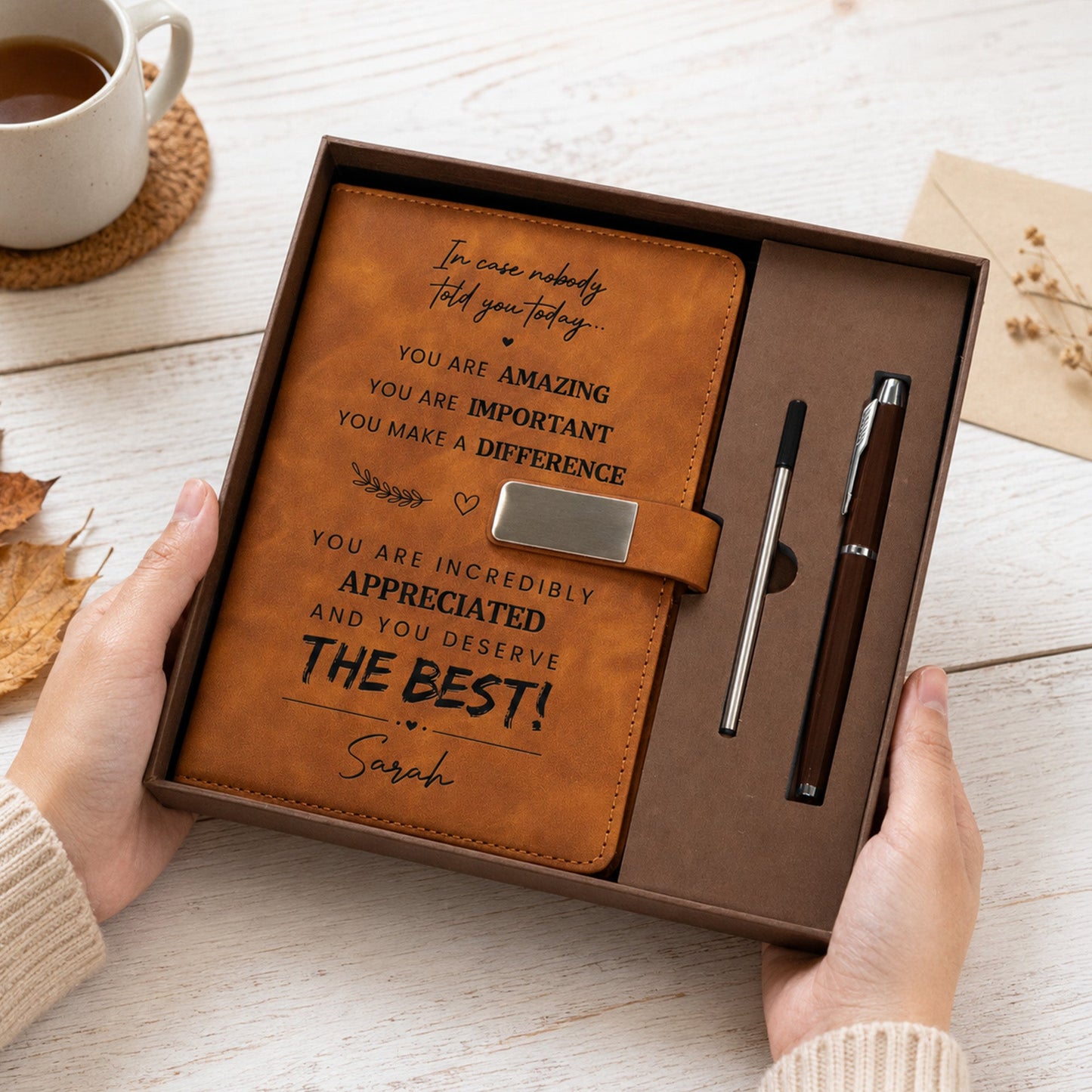 Inspirational Employee Appreciation Gifts Bulk - Personalized Notebook Set