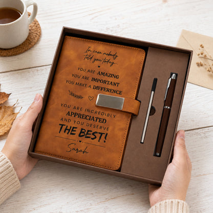 Inspirational Employee Appreciation Gifts Bulk - Personalized Notebook Set
