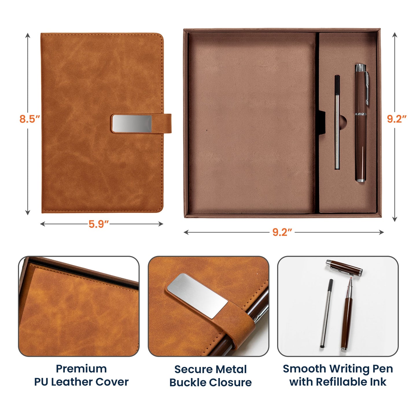 Inspirational Employee Appreciation Gifts Bulk - Personalized Notebook Set